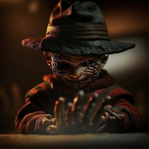 Halloween Horrorfilm Temafigurer Babydukker Legetøj Bordpynt Fest Hjem Dekoration Gaver (FMY) G