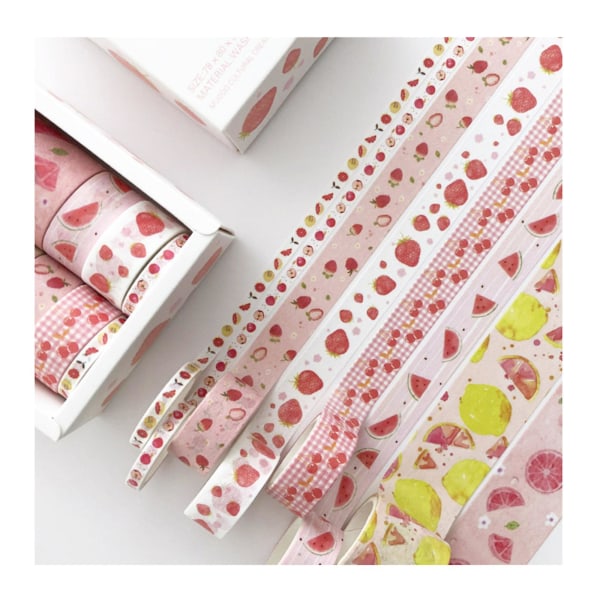 8 ruller estetisk maskeringstape Washi-teip klistremerker Diy Scrapbooking-dekorasjon  (FMY)