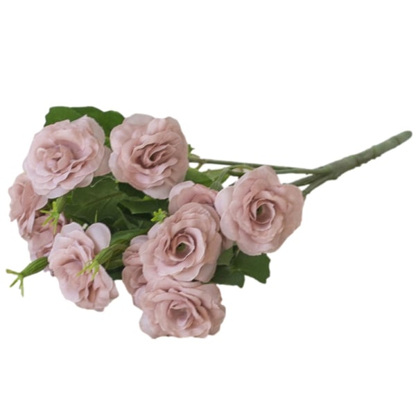 Simulaatiokukka täynnä elinvoimaa Elämänmukainen Kivan näköinen ruusu Keinotekoinen silkki kukkaoksat pöytäkoneille (FMY)