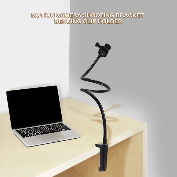 Webcam-stativ, Uppgraderat Webcam-fäste med Flexibel Svanhalsarm och Klämma, Passar för Webcam C9  (FMY) black