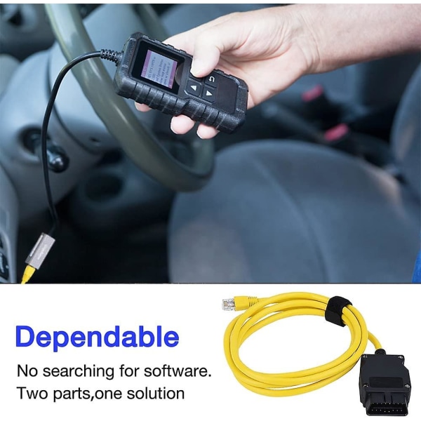 Enet Obd2 Kabel, Enet Obd Kabel, Netværksforlængerkabel, Ethernet Diagnostisk Interface, Obdii Esys F-serie Kodningskabel