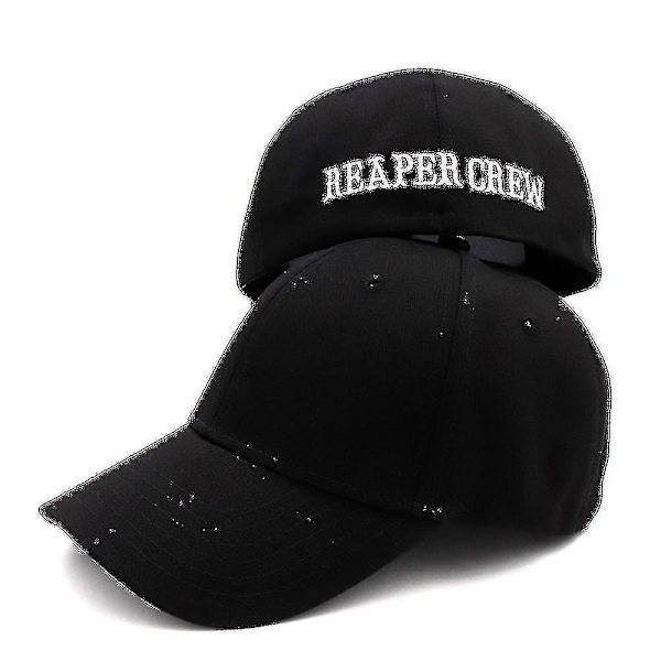 Soa Sorte Hatte Sons Of Anarchy For Reaper Crew Fitted Baseball Cap Kvinder Breve Broderet Hip Hop Hat Til Mænd  (FMY)