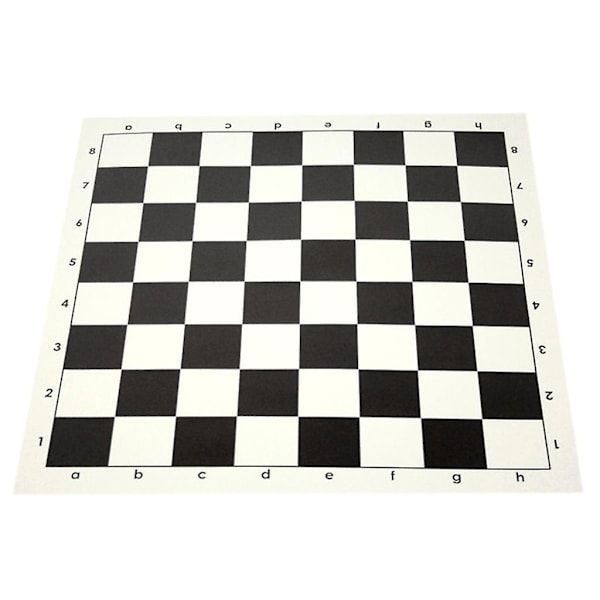 Sjakkmatte, PU-lær Turnering Rullbar Sjakkbrett (FMY) 43cm Black