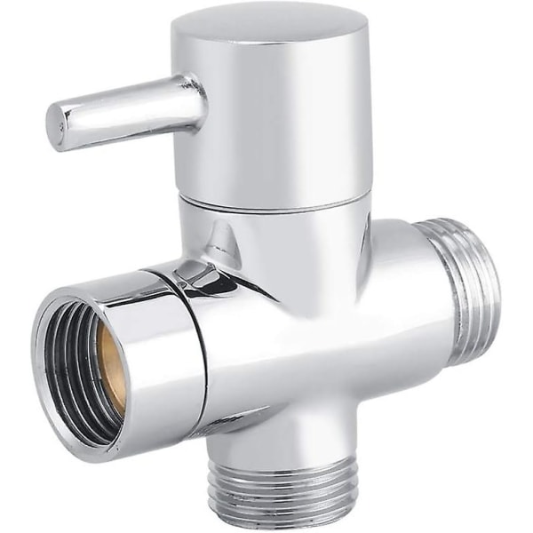 3-veis T-formet slangedeler Holdbar messingkrandeler Kromfinish Termostatisk blandebatteri for veggmontert hånddusj (DPD)
