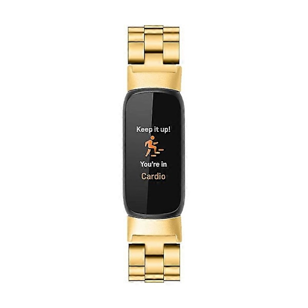 Tre Perler Rustfrit Stål Smart Watch Rem Udskiftning Metalrem til Fitbit Luxe (FMY)