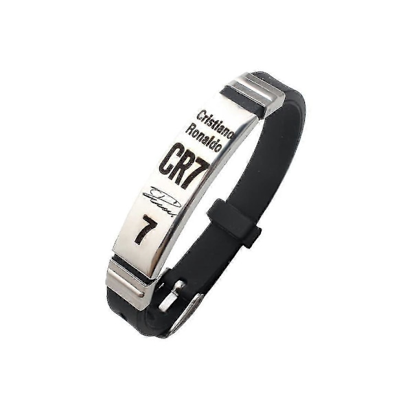 4 stk Cr7 Fotballstjerne Armbånd, Fotball Personlig Signatur Rustfritt Stål Silikon Armbånd (FMY)