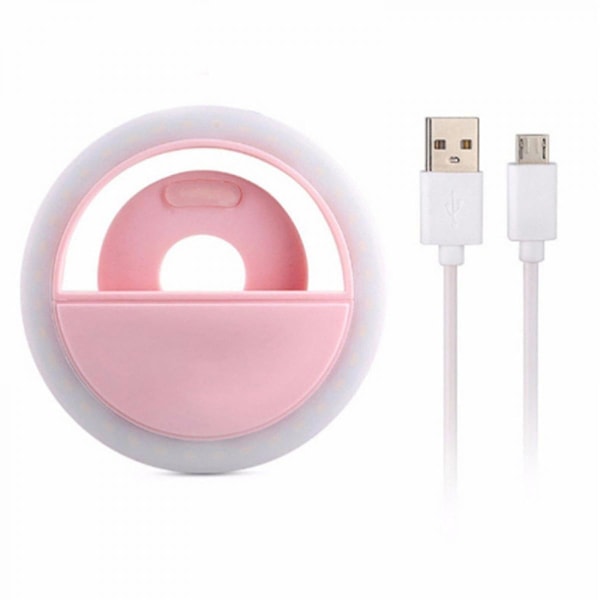 USB laddning Mobiltelefon Fill Light Mobiltelefon Selfie Använd Fill Light (rosa) (FMY)