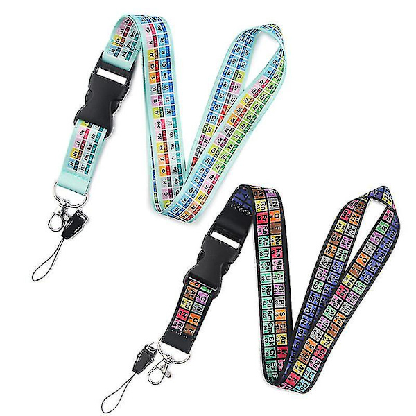 Kemia jaksollinen järjestelmä elementtejä Lanyards avaimenperä kaulahihnat puhelin köysi  (FMY)