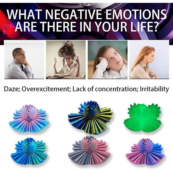 3D Printet Gear Ball Spin Ball, Cube Fidget Legetøj, Gear Sphere, Stress Bold, Skrivebordslegetøj, Gear Legetøj til Stress og Angst Afspænding (FMY) C