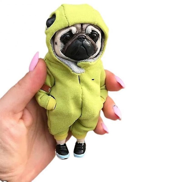Söpö eläin Mogwai käsintehty koiranpentu pehmolelut Valentina Gekovalta Chihuahua Sharpei koiran status (FMY) green