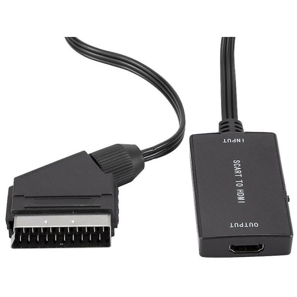 HDMI-kabel Scart till HDMI-omvandlare Scart-till-hdmi-adapter 1080p/720p Hd Video Audio Converter med USB kabel (FMY)