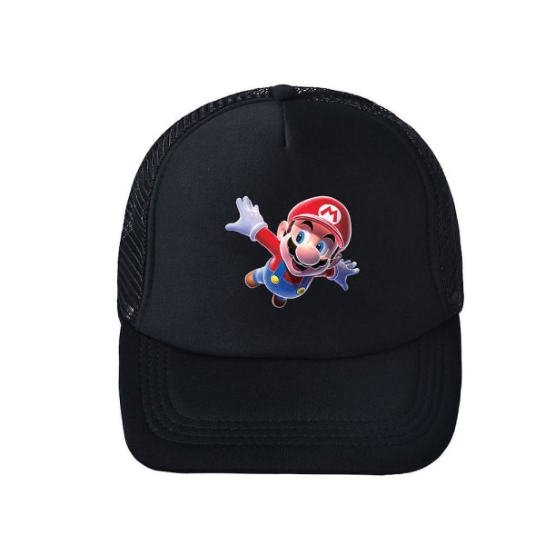 Super Mario Bros Kesähattu Baseball-lippis Miehet Naiset Mesh Hengittävä Säädettävä Aurinkolippa Trucker-lippis Lahjat  (FMY) 6