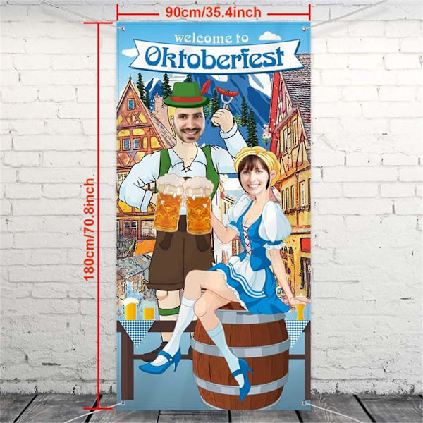 Oktoberfest-juhlan hauskat koristeet, Oktoberfest-kuvarekvisiitta (FMY)