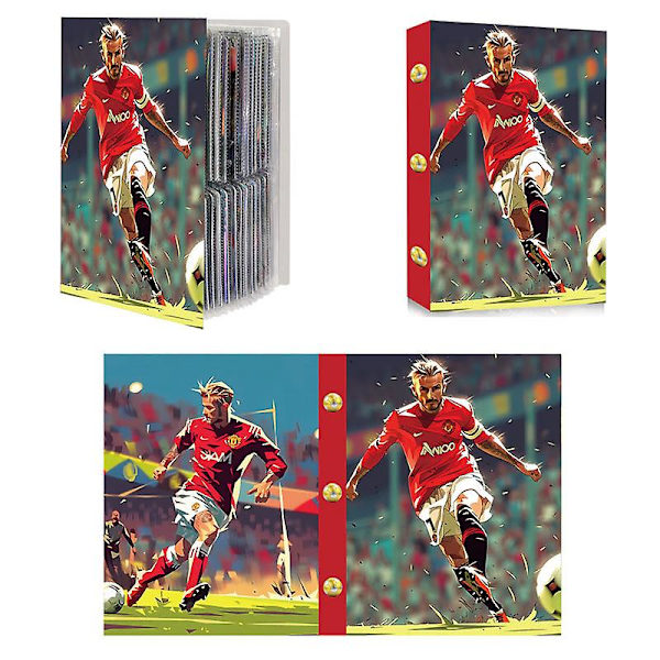 (E)Football Stjerne Kort Album - 240 stk Stjerne Kort Æske Samling Album Bog Mappe (FMY)