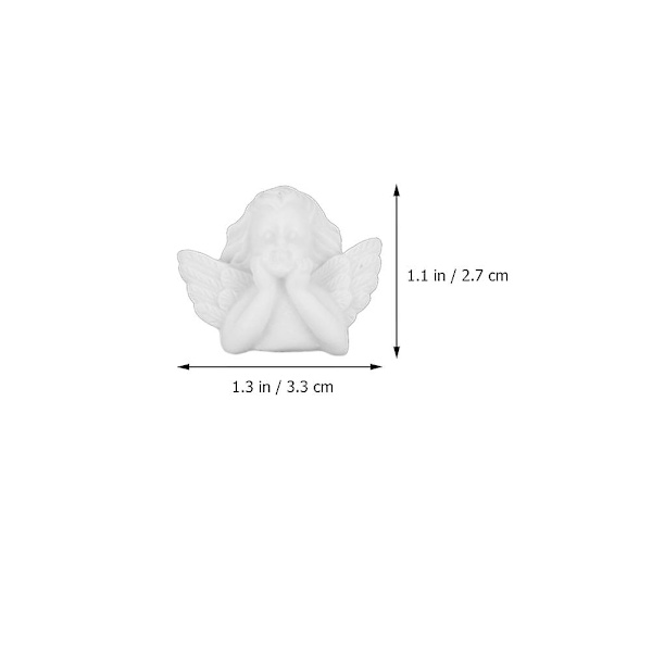 36 kpl Pöytäkoristeita Mini Enkelihahmoja Amuletteja Enkeleitä Veistoksia (FMY) White 3.3X2.7X0.5CM