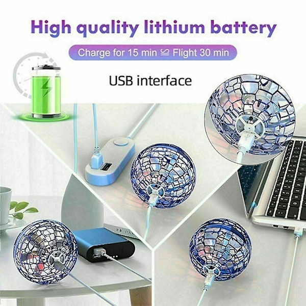 4-pack Pro Hover Ball LED Spinner Ball Orb Leksak (FMY)