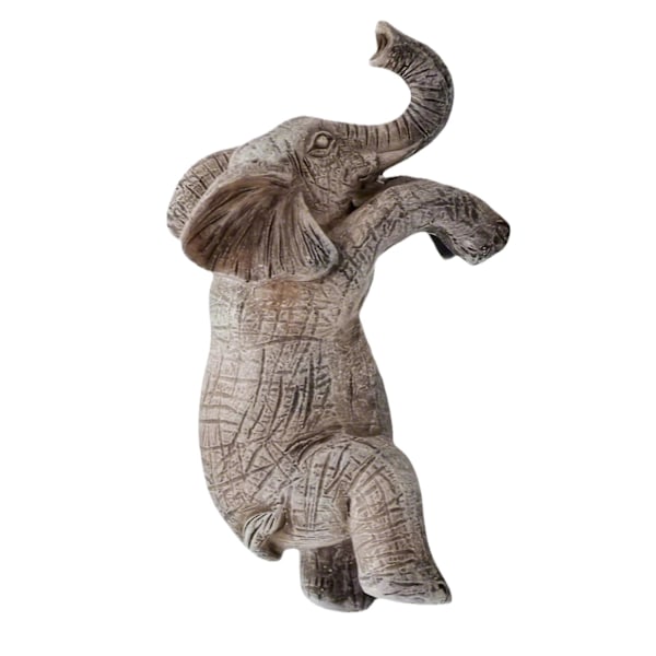 Hengende Harpiks Elefant Blomsterpotte Klem Planterkant Elefant Figur Planter Hengende Bonsai Ornament for Hage Hage Balkong (FMY) A