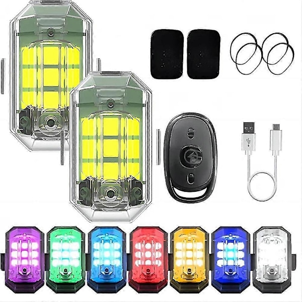 Langallinen Langaton LED-Stroboskoolivalo, 7 Väriä Stroboskoolivalot USB-Lataus, Langaton LED-Stroboskoolivalo (FMY) color04 4 lights with remote control