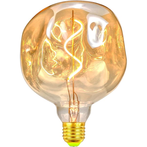 4 w himmennettävät vintage LEd-lamput, epäsäännöllinen muoto, 220/240v, E27 Edison-ruuvi, erikoisuus, antiikki koristeellinen hehkulamppu (kivi) (FMY)