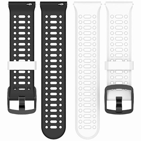 Silikonarmband för Coros Pace 2/ Apex 2/ Apex 42mm, tvåfärgad, 20mm (FMY) Black Grey