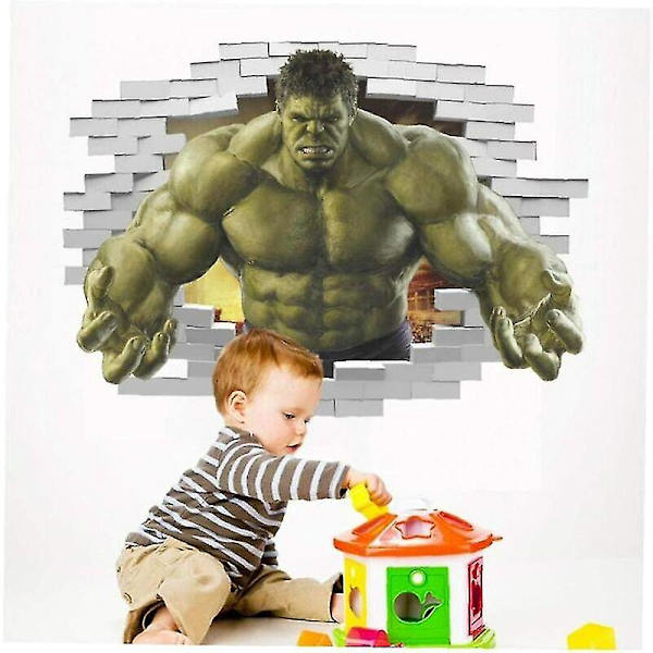 3D Endgame Väggdekaler Barnrum Otrolig Hulk Väggkonst Vinyl Väggdekal Dekal Superhjälte Väggdekal Spel Väggdekal