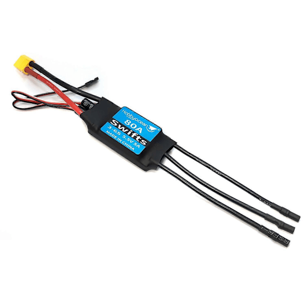 80A ESC Hastighedskontrol XT60 Stik til RC FPV Quadcopter RC Flyvemaskiner Helikopter Drone Model Reservedel (FMY) blue