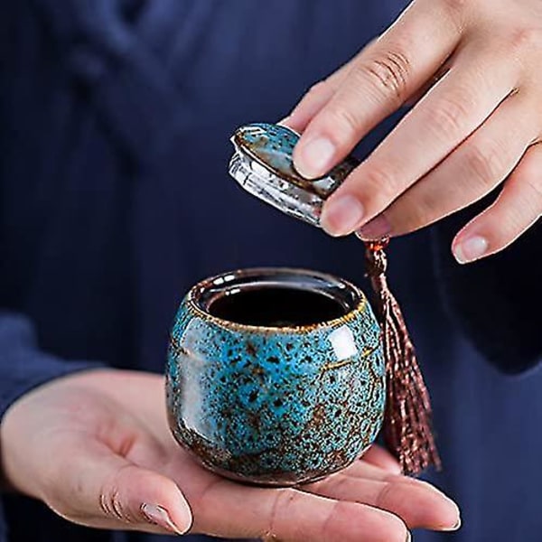 Små håndkeramikk minnesmerke urner for menneskelig aske Minikremering Urnmini Funeral Cremation Urner (FMY)