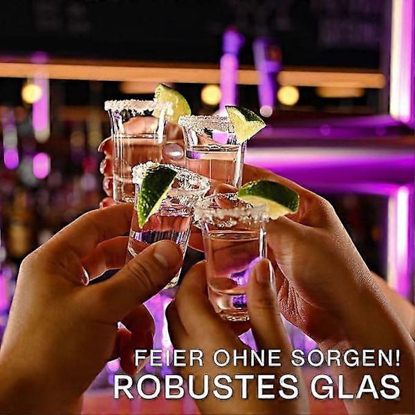 12 Shotglas 4cl - Tåler opvaskemaskine - Tyk, robust bund - Perfekt til enhver fest (FMY)