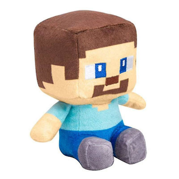 Minecraft Plyschleksak Pixeldocka för Barn Present (FMYED) 25cm Sitting Steve