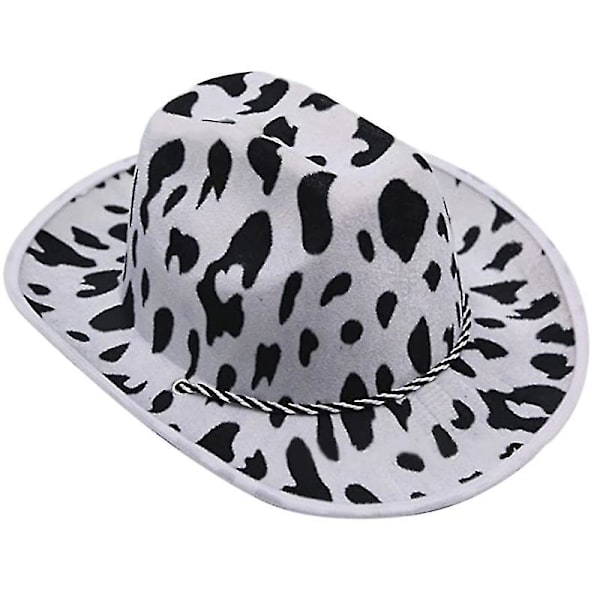 Cowboy-hatter - Sommer-solhatt - Western Cowgirl-hatt med dyreprint - Voksenstørrelse - Rave Cowgirl-hatt for menn og kvinner - 4 stiler Zebra hat