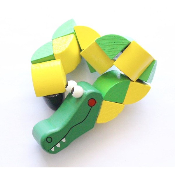 Tvinnad krokodil vridande byggstenar Barnpussel Cube Toy Starlight (FMY)