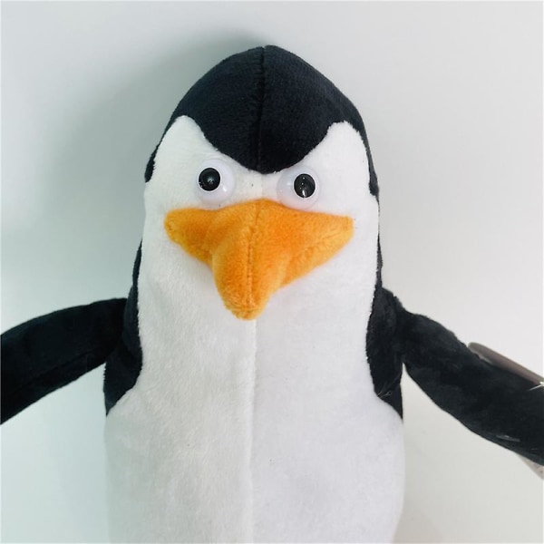 20-35cm 6 stilar Madagaskar plyschdjur Stoppade mjuka djurdockor Giraff Flodhäst Lejon Pingvin Zebra Lemurer Figur Present till barn  (FMY) penguin