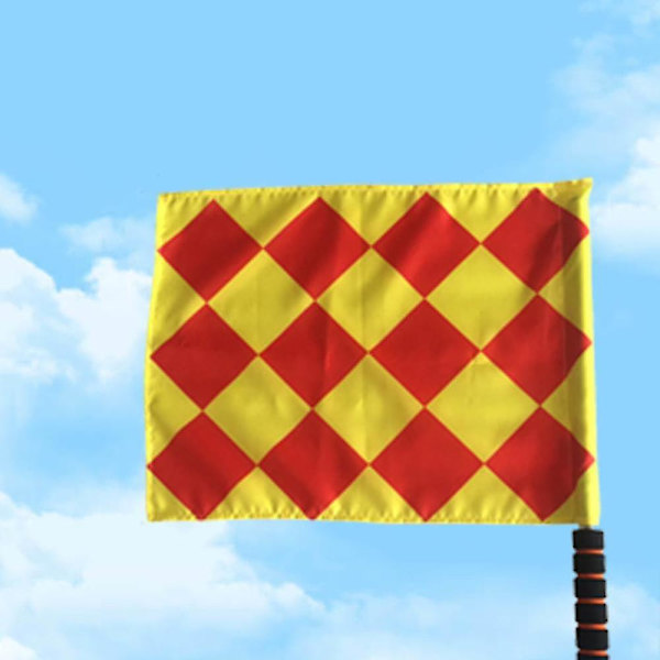 Domarflagga i rostfritt stål, kommandosignalflagga, röd signalflagga, svampgrepp, specialpatrullprestanda (FMY) border flag