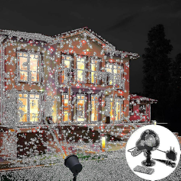 LED-projektor för utomhuslandskap, scen, jul, ljusbollsprojektion, festprojektor (FMY) AU Plug