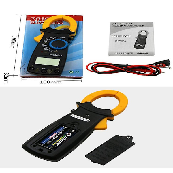 Digital Multimeter AC/DC Amperemeter Voltmeter Ohm Mini Meter VC3266L