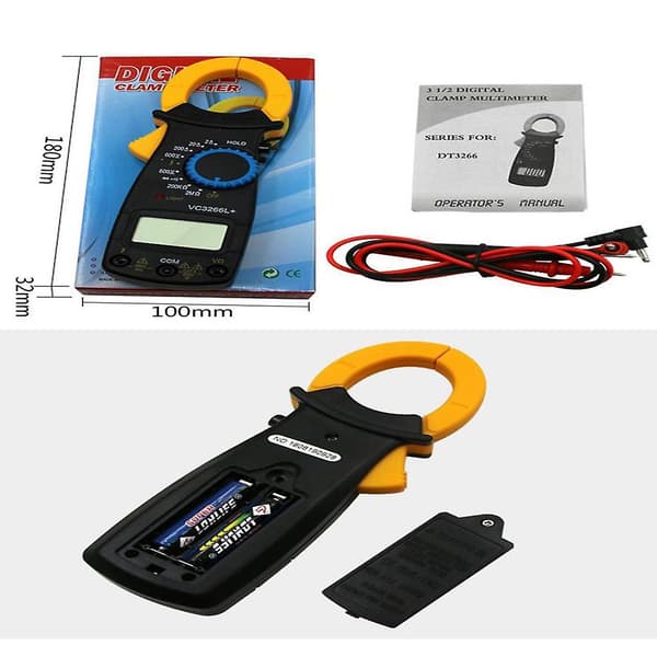 Digitalt Multimeter AC/DC Amperemeter Voltmeter Ohm Mini Meter VC3266L