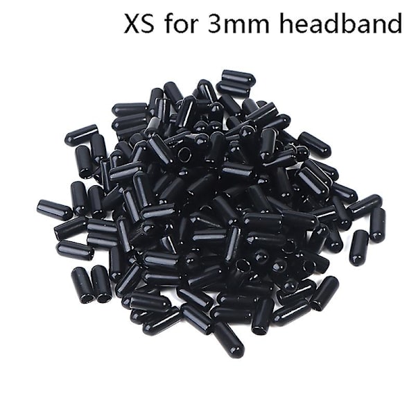 200 st gummikåpor med rund ände för rörskruvgängsskydd Push-fit-lock (FMY) Black XS