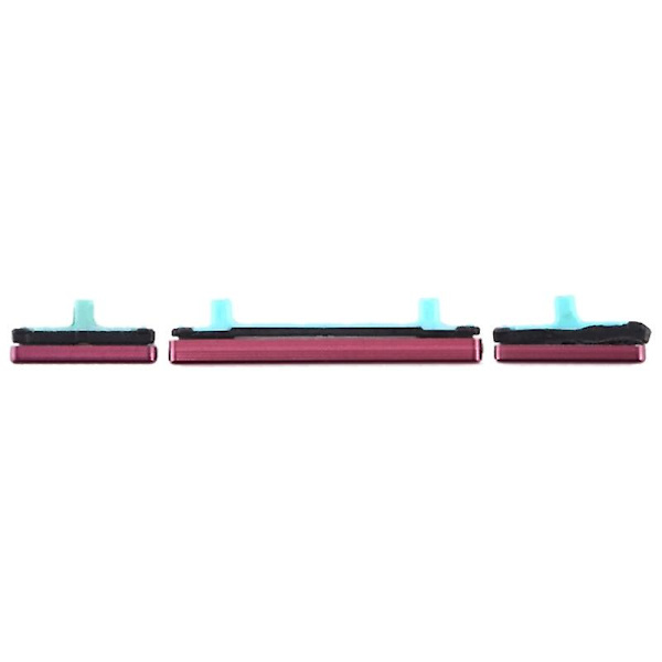 För Samsung Galaxy S8 G950/S8+ G955 3 st/set OEM På/Av och Volym Sido Knappar  (FMY) Red Samsung Galaxy S8