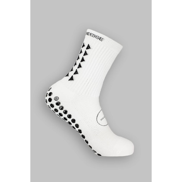 Edge Grip Sokker Fodboldsokker - Herre Fodboldsokker Anti-Slip Sokker Hvide Fodboldsokker Non-Slip Sokker Til Mænd (FMY) white 1 pair