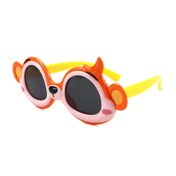 Barnsolglasögon Tecknad polariserade barnglasögon Solskyddsspegel UV-skydd Barnglasögon----lilla apan gul (FMY)