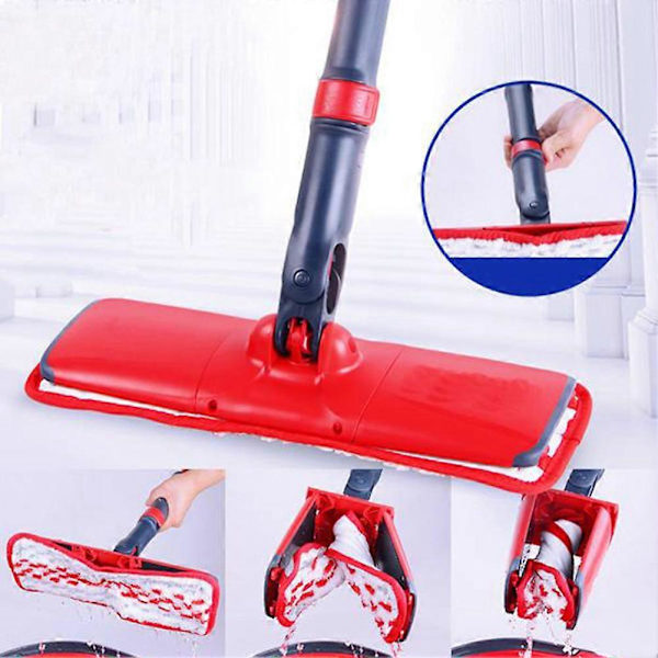 6-pack Ersättningsmoppdukar för Vileda Mopphuvud, Vileda Easy Clean Mopp Tillbehör (FMY) Red & white
