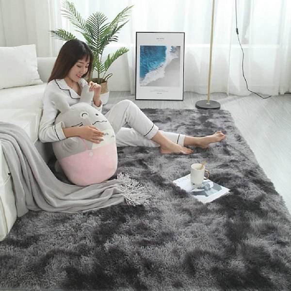 Mjuk Modern Shaggy Inomhusmatta 4x6.6 för Sovrum Vardagsrum Sovsal Barnrum Hem Dekorativ, Halksäker Plysch Fluffig Päls Area Mattor Bekväm N (FMY) Coffee 2 x 4 Ft.