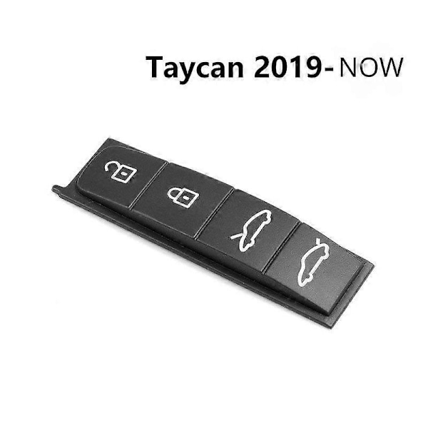 Gummi-deksel for bilnøkkel til Porsche Panamera Cayenne Macan Taycan Boxster 718 911 fjernkontroll nøkkelbrikke silikon nøkkelknapp erstatning (FMY) Taycan Pad