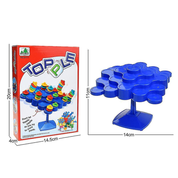 Tip Topple Tumble Strategi Balans Färdighet Barn Brädspel Leksaker Present (FMY)