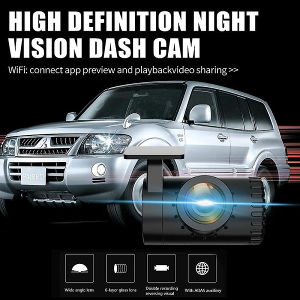 Wifi Bil Dvr Kamera Mini Køreoptager Usb Dashcam 120 vidvinkel Dash Cam Auto Recorder Køretøjs Dashboard Kamera (FMY)