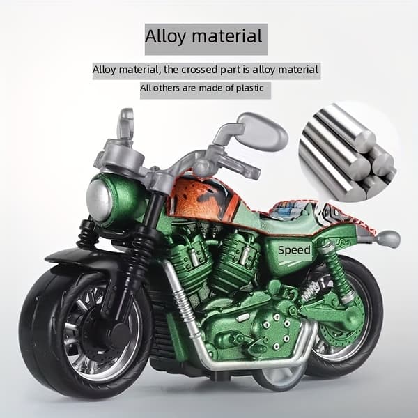 Motorcykelleksak i legering med pull-back-funktion, simuleringsmodell, prydnad, grossist (FMY) Orange