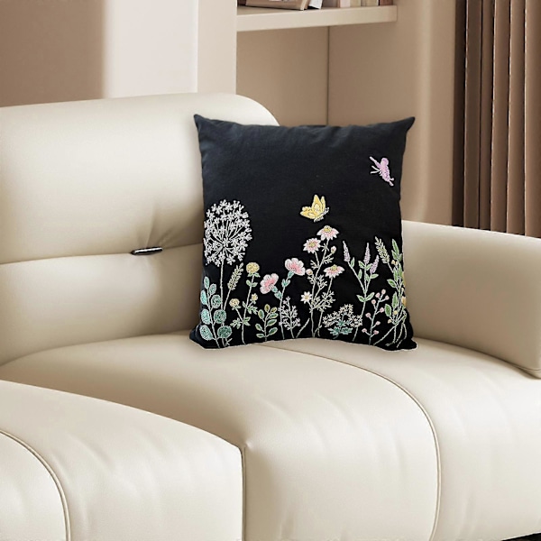 Kirjonta Tyynypakkaukset Syntymäpäivälahja DIY Käsintehty Neulonta Kuviolla Koti Sisustus Tyynynpäällinen Keskeneräinen Aikuisten (FMY) E 44cm x 44cm