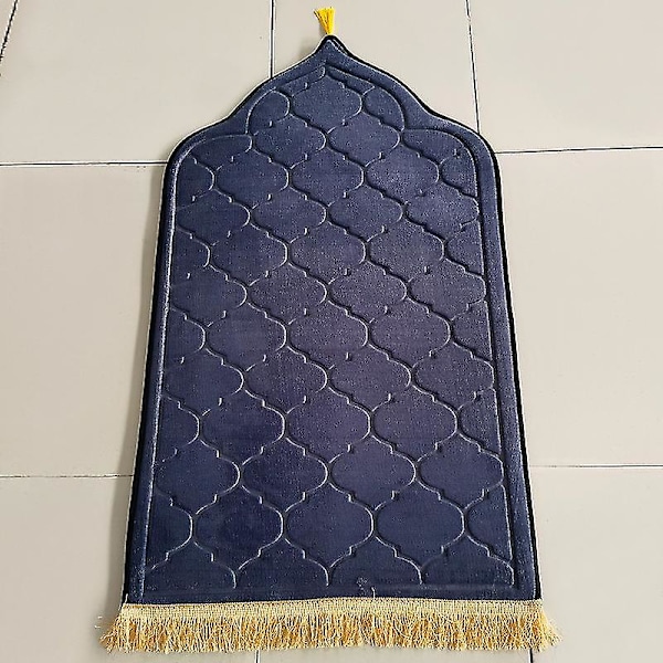 Flannel Bønnemåtte Tilbedelse Tæppe Tilbedelse Præget Tæpper  (FMY) Blue