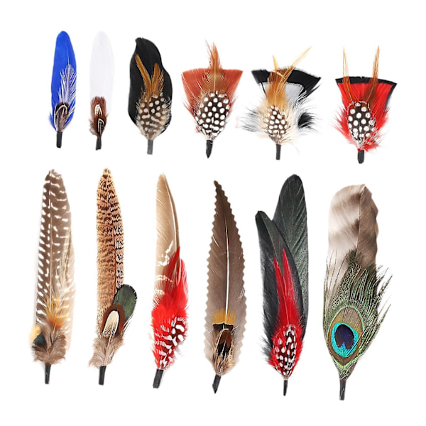 Hattefjer Cowboy Hat Feather til Fedora Hatte Kostume Julefest Hatte Style A (FMY) Style B Total length 10cm-15.5cm