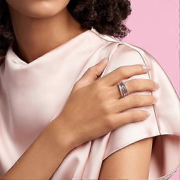 Smycke Sammanflätad Cubic Zirconia Ring i Pandora Rose (FMY)